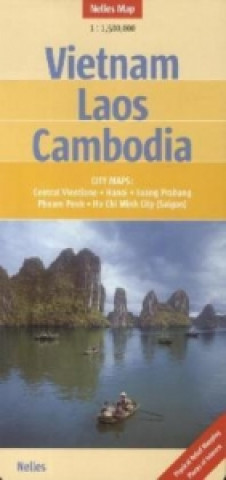 Kniha Vietnam, Laos, Cambodia Nelles Map 