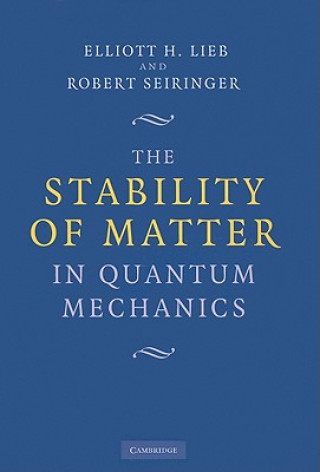 Kniha Stability of Matter in Quantum Mechanics Elliott H Lieb