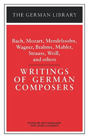 Carte Writings of German Composers: Bach, Mozart, Mendelssohn, Wagner, Brahms, Mahler, Strauss, Weill, and Jost Hermand