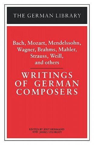 Book Writings of German Composers: Bach, Mozart, Mendelssohn, Wagner, Brahms, Mahler, Strauss, Weill, and Jost Hermand