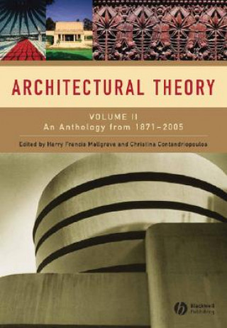 Carte Architectural Theory - An Anthology from 1871 to 2005 V2 Harry Francis Mallgrave
