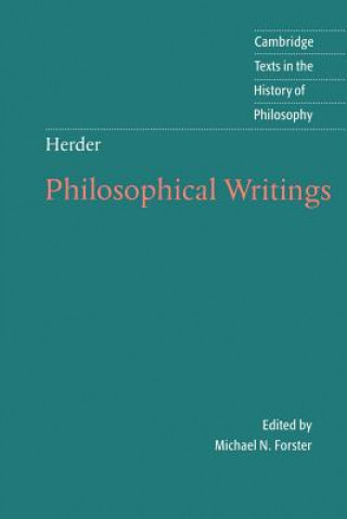 Libro Herder: Philosophical Writings Johann Gottfried Herder