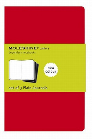 Knjiga Moleskine Plain Cahier L - Navy Cover (3 Set) 