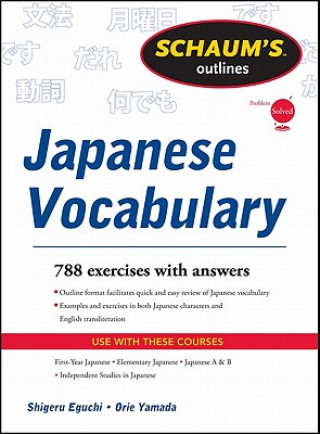 Könyv Schaum's Outline of Japanese Vocabulary Shiqeru Eguchi
