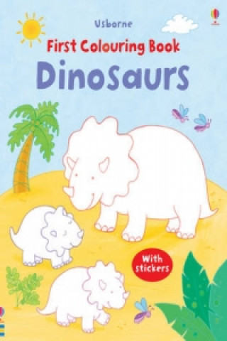 Book First Colouring Book Dinosaurs with Stickers Sam Taplin