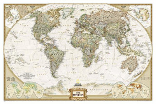 Tiskovina World Executive, Laminated National Geographic Maps