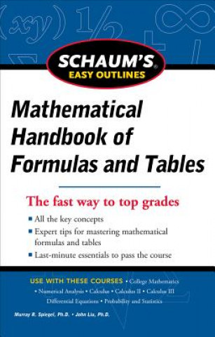 Kniha Schaum's Easy Outline of Mathematical Handbook of Formulas and Tables, Revised Edition Seymour Lipschutz