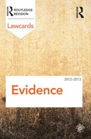 Könyv Evidence Lawcards 2012-2013 Routledge