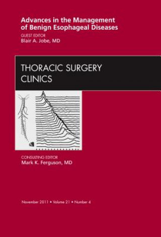 Könyv Advances in the Management of Benign Esophageal Diseases, An Issue of Thoracic Surgery Clinics Blair A Jobe