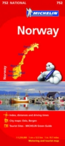 Printed items Norway - Michelin National Map 752 Michelin