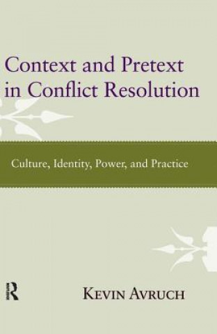 Book Context and Pretext in Conflict Resolution Kevin Avruch