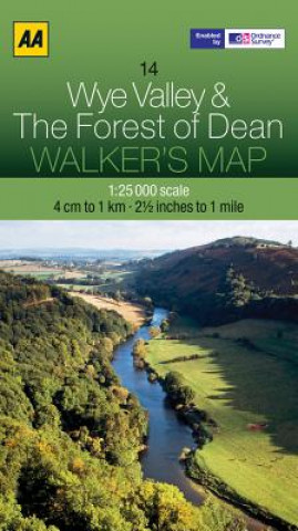 Tiskovina Wye Valley and The Forest of Dean AA Publishing