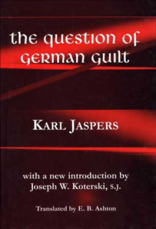 Carte Question of German Guilt Karl Jaspers