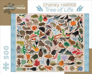 Книга Charley Harper Tree of Life 500-Piece Jigsaw Puzzle Pomegranate