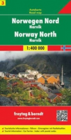 Tlačovina Norway North - Narvik Sheet 3 Road Map 1:400 000 