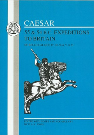 Carte Caesar's Expeditions to Britain, 55 & 54 BC Julius Caesar