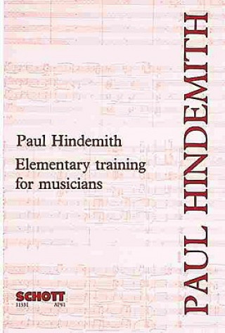 Carte Elementary Training for Musicians Paul Hindemith