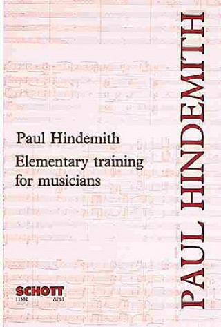 Buch Elementary Training for Musicians Paul Hindemith