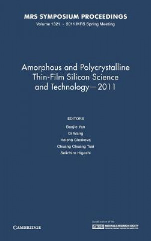 Carte Amorphous and Polycrystalline Thin-Film Silicon Science and Technology - 2011: Volume 1321 Baojie Yan