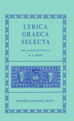 Kniha Lyrica Graeca Selecta Page