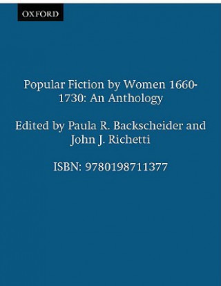 Książka Popular Fiction by Women 1660-1730 Backscheider