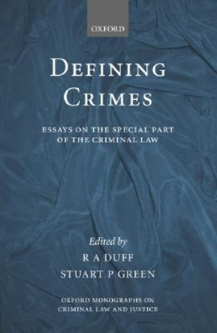 Könyv Defining Crimes Anthony Duff