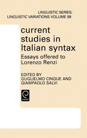 Book Current Studies in Italian Syntax Guglielmo Cinque