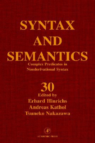 Knjiga Complex Predicates in Nonderivational Syntax Erhard Hinrichs