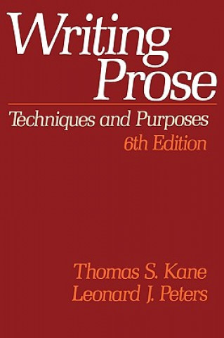 Book Writing Prose Thomas S. Kane