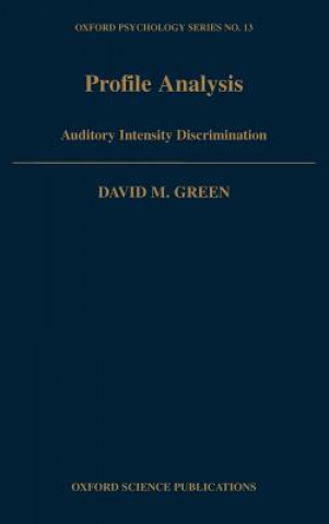 Knjiga Profile Analysis David M. Green