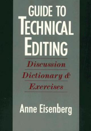 Kniha Guide to Technical Editing Anne Eisenberg