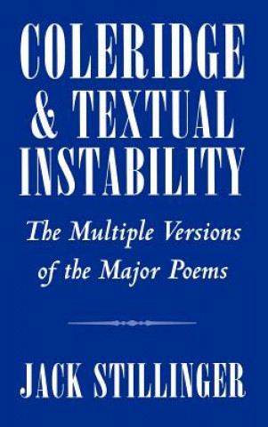 Knjiga Coleridge and Textual Instability Jack Stillinger