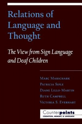 Kniha Relations of Language and Thought Marc Marschark