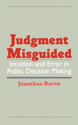 Knjiga Judgment Misguided Jonathan Baron