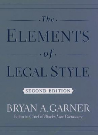 Book Elements of Legal Style Bryan A. Garner