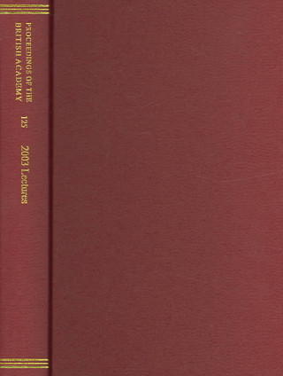 Knjiga Proceedings of the British Academy Volume 125, 2003 Lectures P.J. Marshall