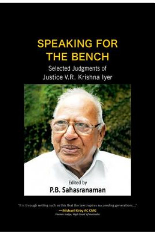 Könyv Speaking for the Bench P. B. Sahasranaman