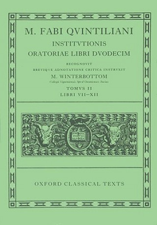 Carte Quintilian Institutionis Oratoriae Vol. II Quintilian