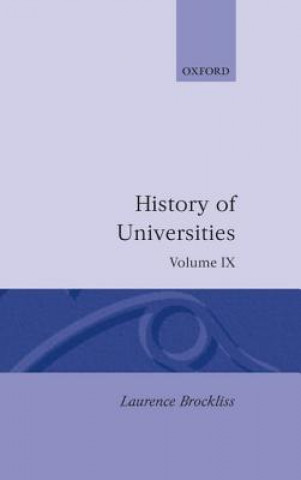 Buch History of Universities: Volume IX: 1990 Laurence Brockliss