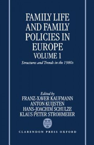 Kniha Family Life and Family Policies in Europe Kuijsten Schulze Kaufmann