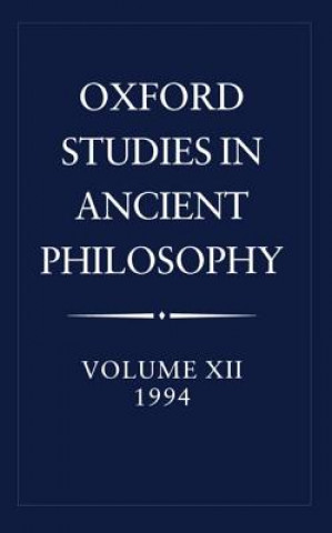 Book Oxford Studies in Ancient Philosophy: Volume XII: 1994 C. C. W. Taylor