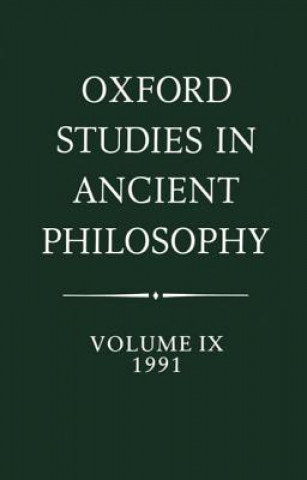 Carte Oxford Studies in Ancient Philosophy: Volume IX: 1991 Julia Annas