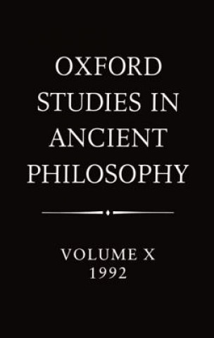 Carte Oxford Studies in Ancient Philosophy: Volume X: 1992 Julia Annas