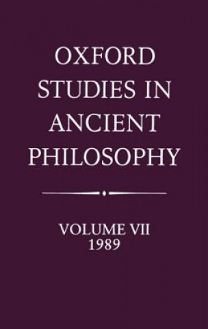 Carte Oxford Studies in Ancient Philosophy: Volume VII: 1989 Julia Annas