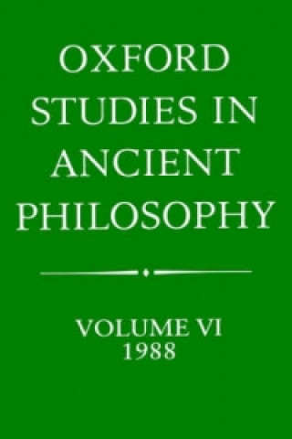 Carte Oxford Studies in Ancient Philosophy: Volume VI: 1988 