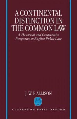 Książka Continental Distinction in the Common Law John Allison