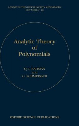 Kniha Analytic Theory of Polynomials Gerhard Schmeisser