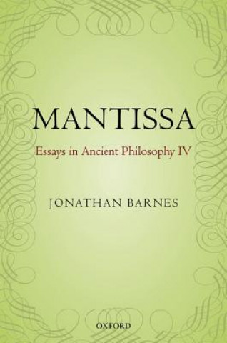 Książka Mantissa Jonathan Barnes