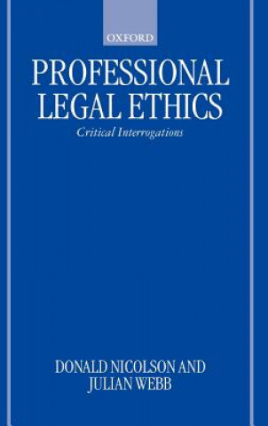 Kniha Professional Legal Ethics Donald Nicolson