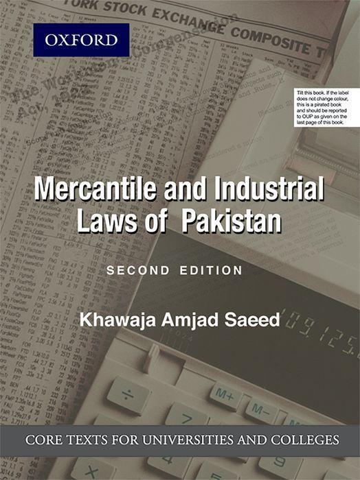 Carte Mercantile and Industrial Laws in Pakistan Khawaja Amjad Saeed